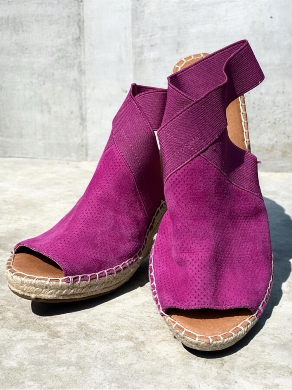 gentle souls Magenta Pink Colleen Espadrille Wedge Sandals - Picture 11 of 11